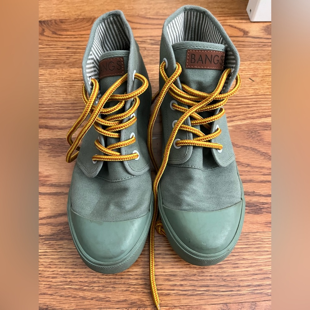 Bangs teal high tops